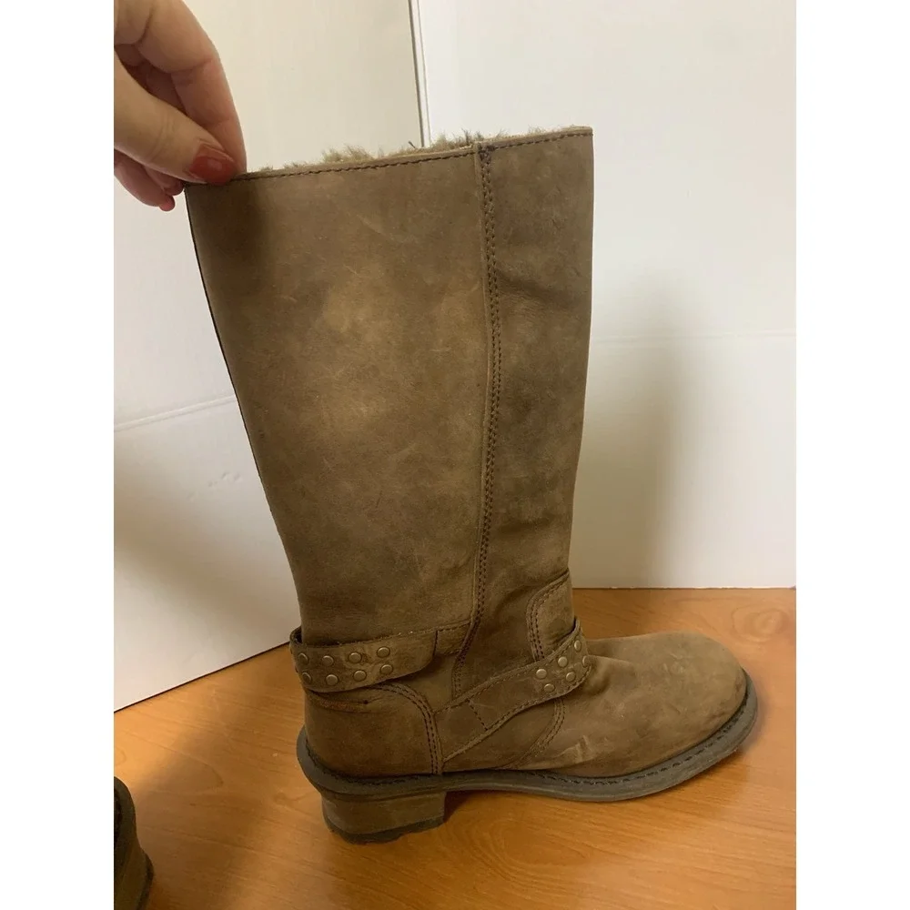 Caterpillar Florencia Waterproof Harness Boot W/ Faux Fur Lining Women's 8